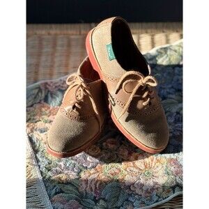 Vintage G.H. Bass “Saddles & Bucks” Saddle Shoes Tan Suede Leather Oxfords 6.5M
